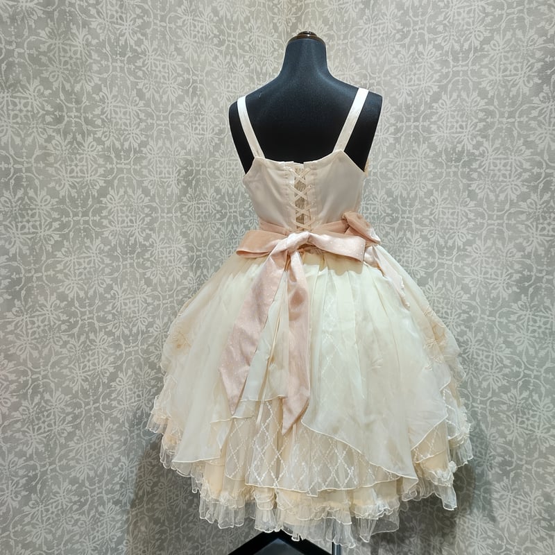 よつば　ジャンパースカート　オーダーメイド　120 星箱Works】 百合の乙女刺繍ジャンパースカート/A24A01002