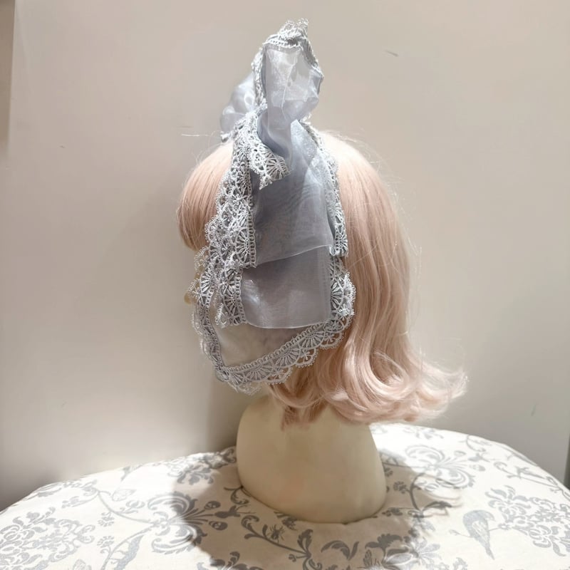 星箱works お人形風オーガンジーリボンカチューシャ 星箱Works】お人形風オーガンジーリボンカチューシャ/A24F01413