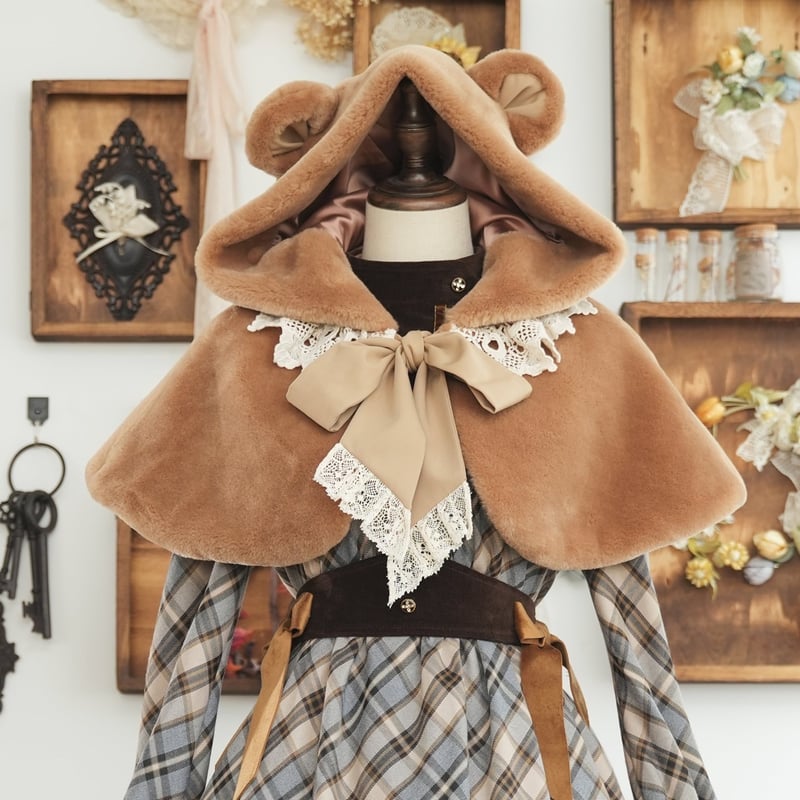 星箱Works】トレインマーチ くまちゃんケープ/A23A15054【お取り寄せ