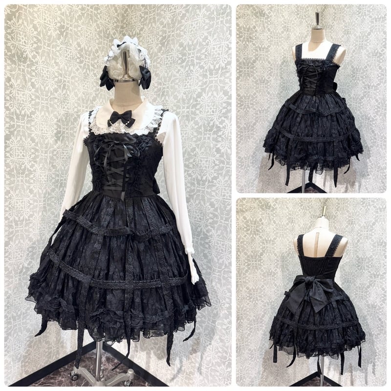 h.NAOTO】Rose Bird Cage Dress/CNF34-0067 BK/M |