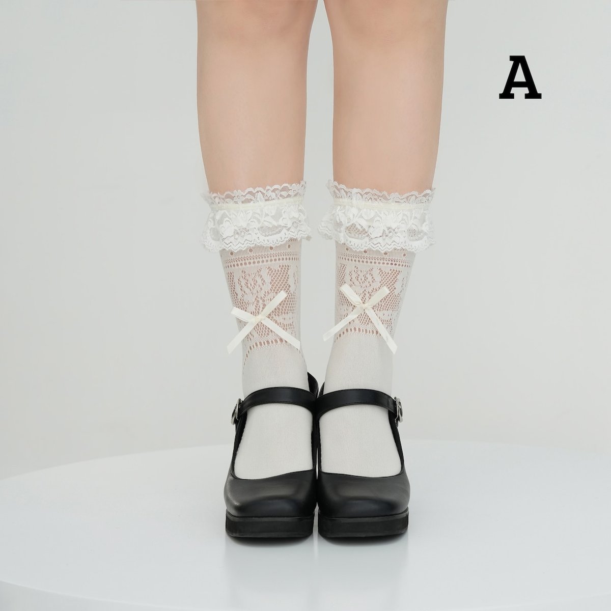 星箱Works】透かしレースリボンソックス【お取り寄せアイテム