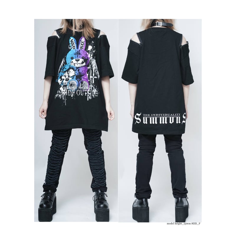 SEXPOTReVeNGe】Shoulder Zip Original Cutsew Fak