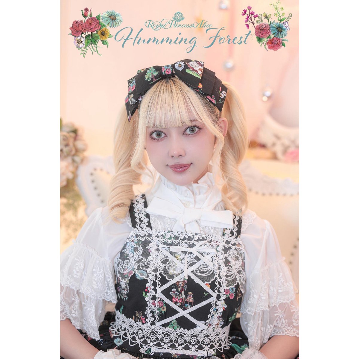 Aliceさま売約済み　簪〈Bouquet・大人のXmasポインセチア・盛り〉 Royal Princess Alice】ハミングの森 Ringoコラボ カチューシャ