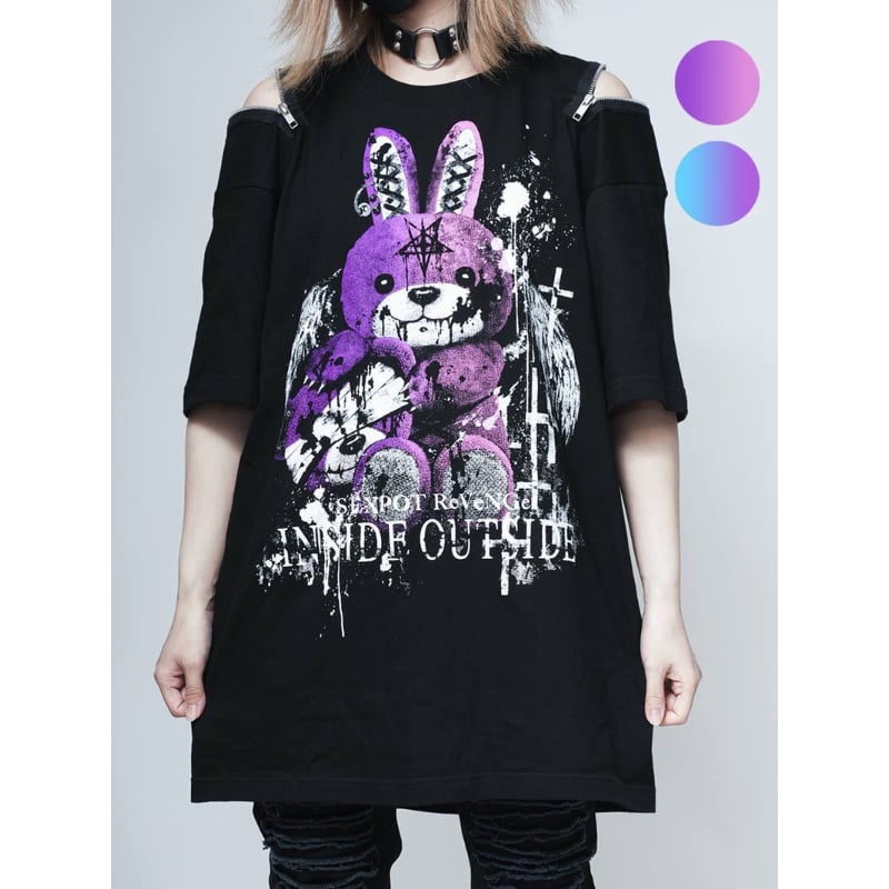 SEXPOTReVeNGe】Shoulder Zip Original Cutsew Fak