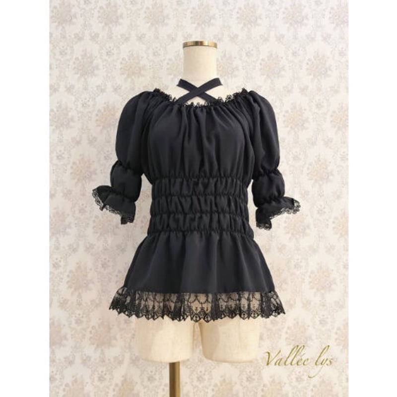 ATELIER PIERROT】Vallée lys/5分袖シャーリングブラウス/VBL02