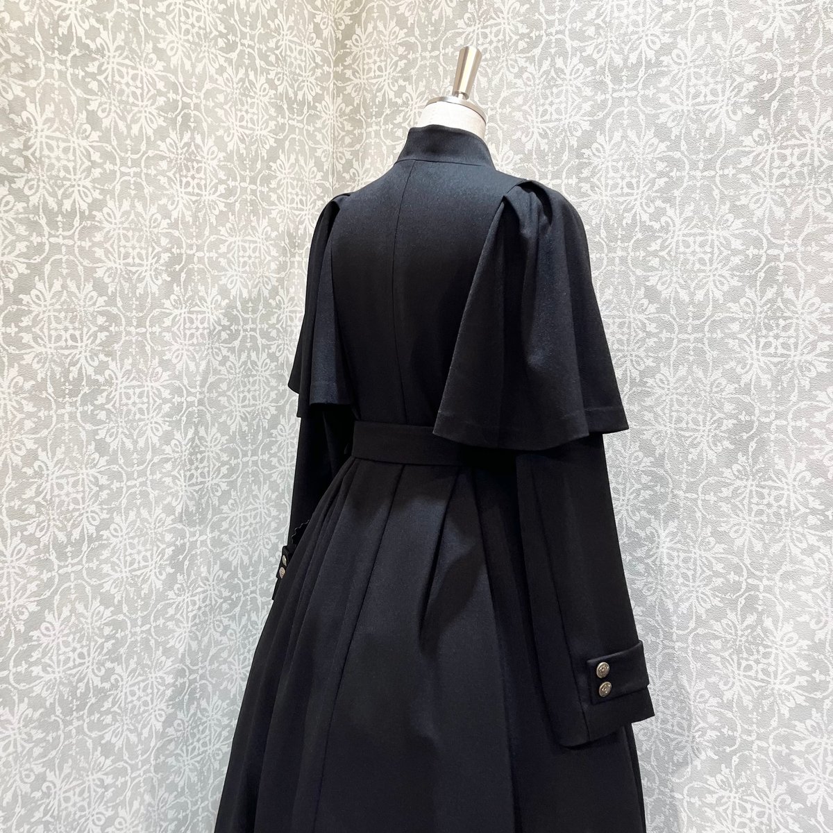 Nalaナラ ウールケープコート ブラック Nala ナラ ウールケープコート