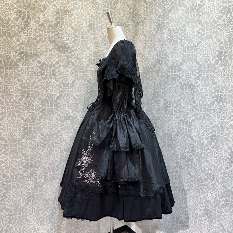 星箱Works】 黒薔薇の貴婦人 編み上げビスチェ風ドレス/A24A01089