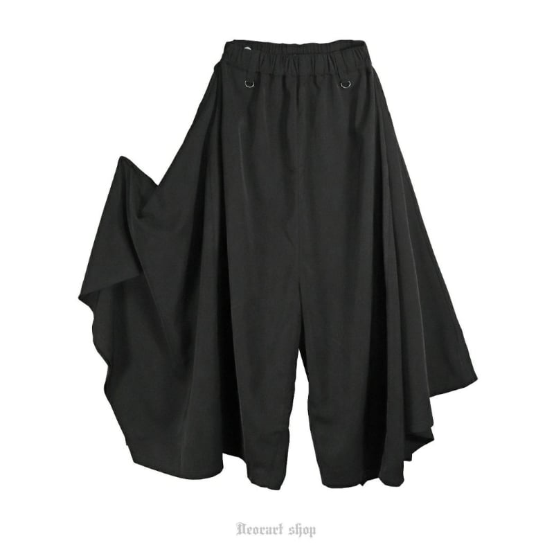 スカートパンツ ワイドパンツルック ガウチョパンツ レディース 7分丈