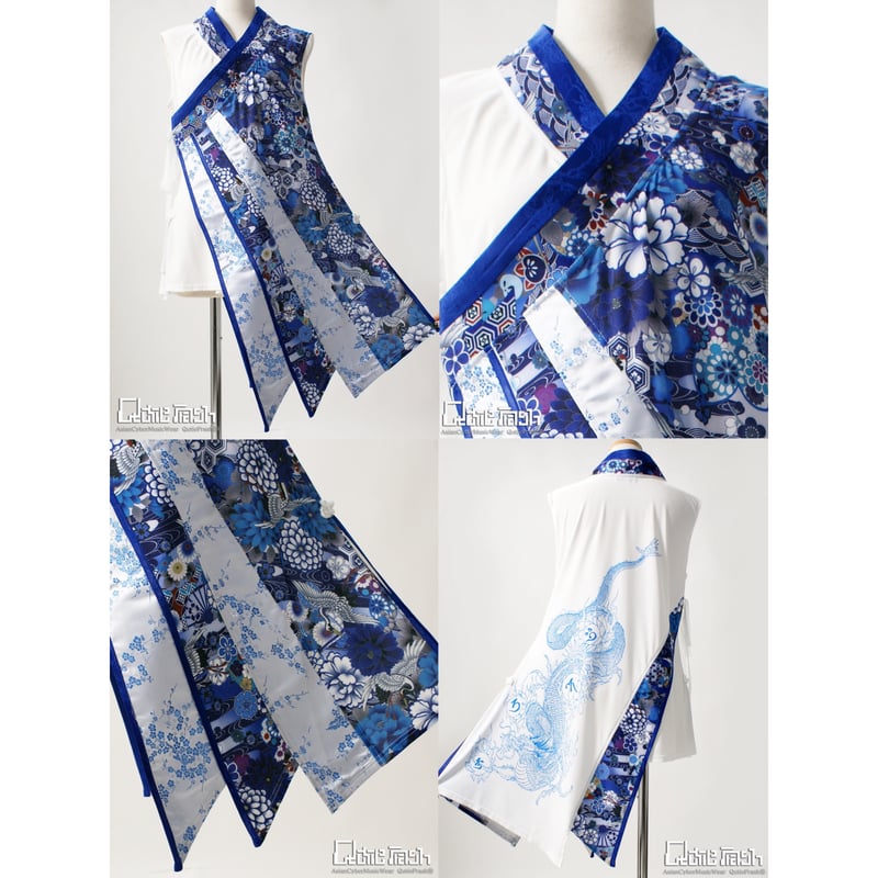 キューティーフラッシュチャイナチュニック着物袖青