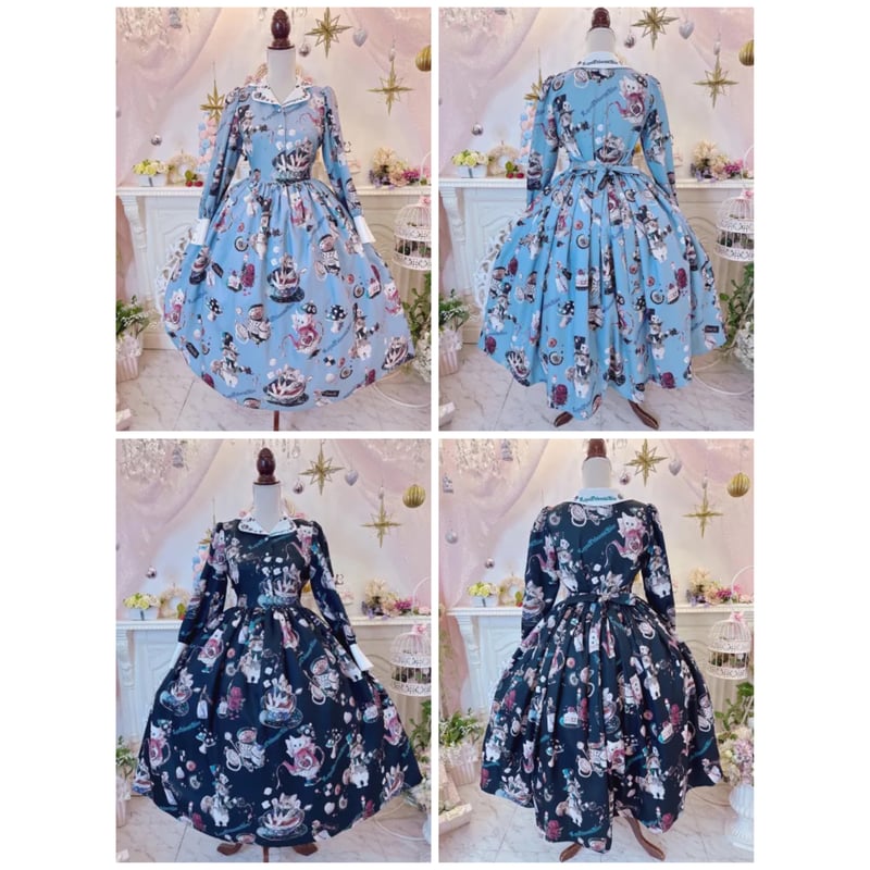 ロイヤルプリンセスアリス　Alice in Cat Tea Party JSK Cat Tea Party JSK Set (2020) by Angelic Pretty