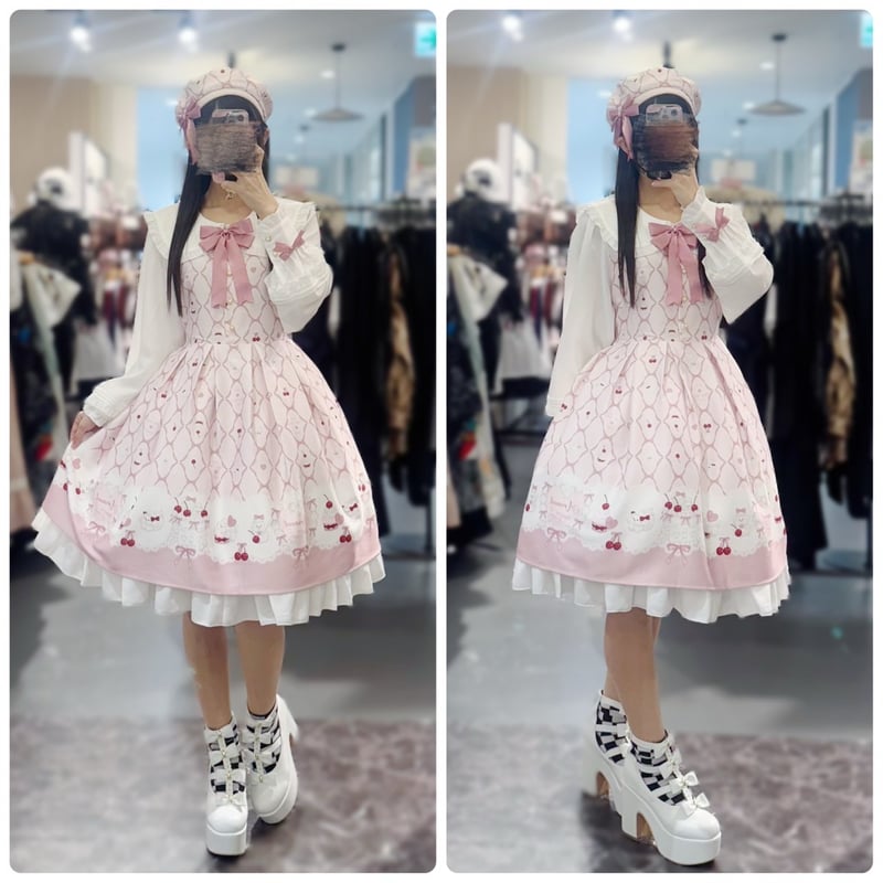 新品♡アマベル♡Sweet Whipプリントワンピ♡ブラウン♡リボンノベルティ付 Sweet Whip プリントワンピース （9295740043495）– Amavel