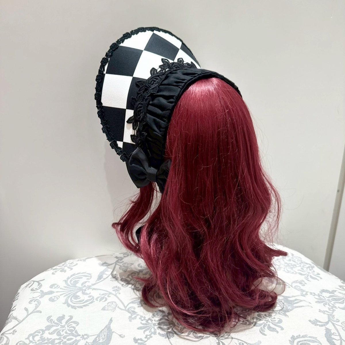 Enchantlic Enchantilly】ダイヤ柄ハーフボンネット/012-702-98