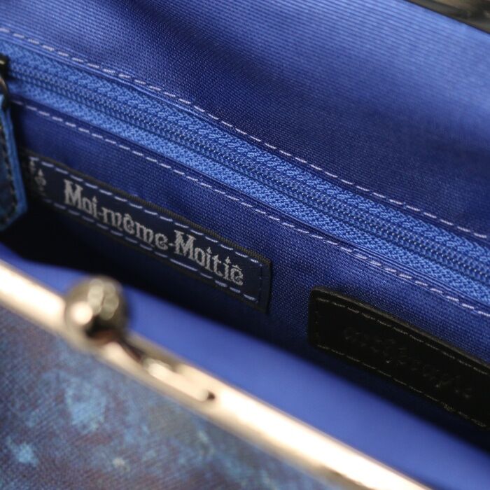gallery/Moi-meme-Moitie】M+ATサイバー 口金2WAYバッグ 青/x gallery/Moi-meme-Moitie】M+ATサイバー 口金2WAYバッグ 青/x