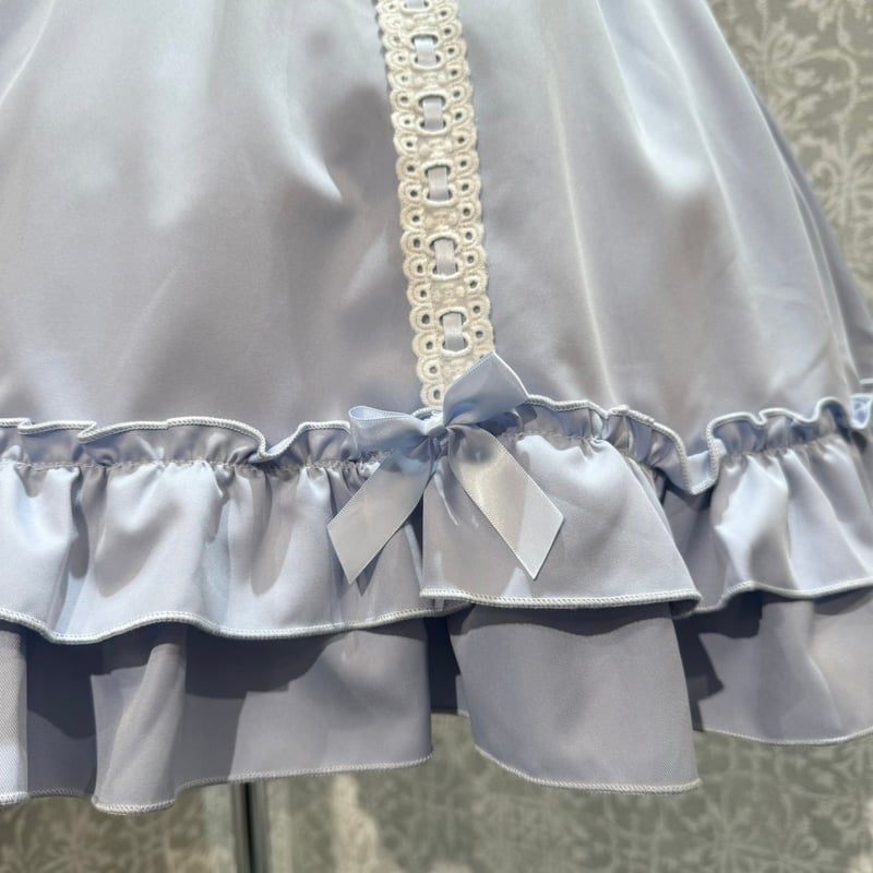 Amavel Dreamy Ribbon Wrapping フリルスカート 水色