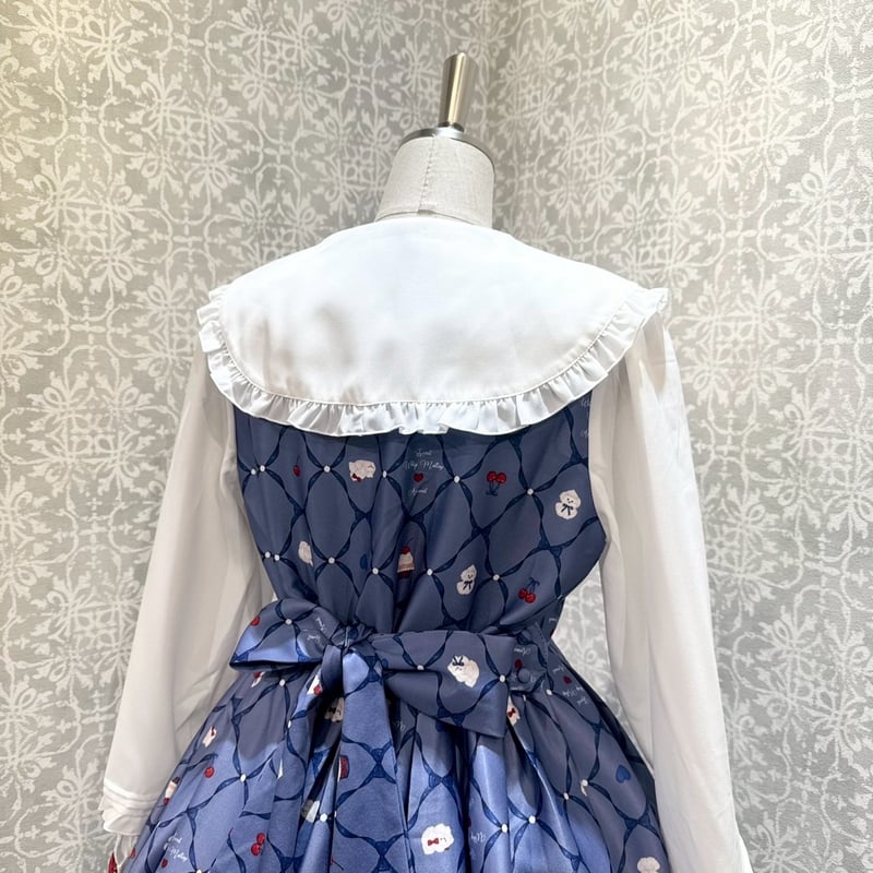 新品♡アマベル♡Sweet Whipプリントワンピ♡ブラウン♡リボンノベルティ付 Sweet Whip プリントワンピース （9295740043495）– Amavel