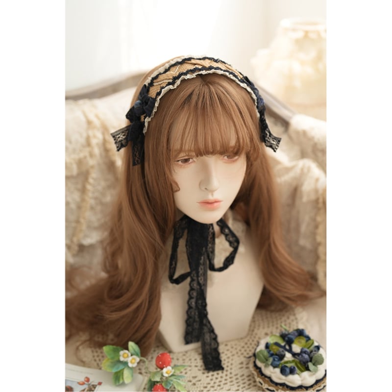 星箱Works 小春日和　カクテルハット　ロリータ  帽子 星箱Works】フルーツタルト カクテルハット+トレイ+ヘアバンド(3