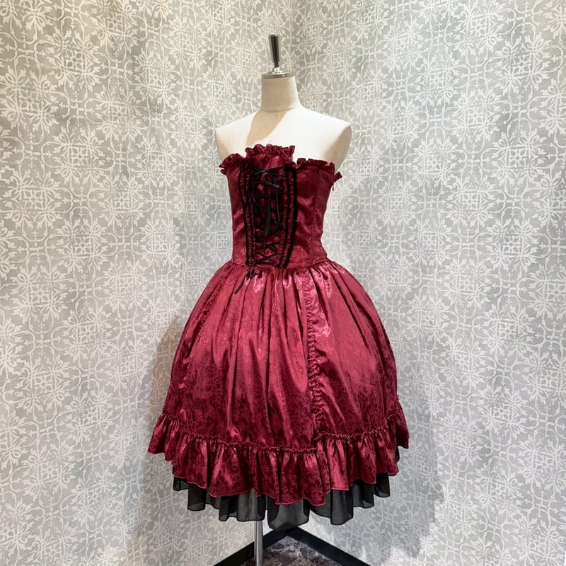 atelier pierrot バッスルコルセットワンピース 赤 ATELIER PIERROT】Bustle Corset Dress/GOP-01 | K