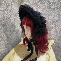 【Triple*fortune】レースボンネット(黒)