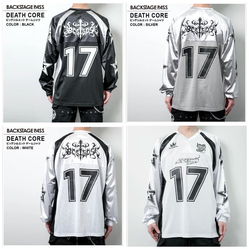 【ビッグシルエット】ゲームシャツ BACKSTAGE PASS】DEATH CORE(デスコア) / ユニフォームデザイン ゲ