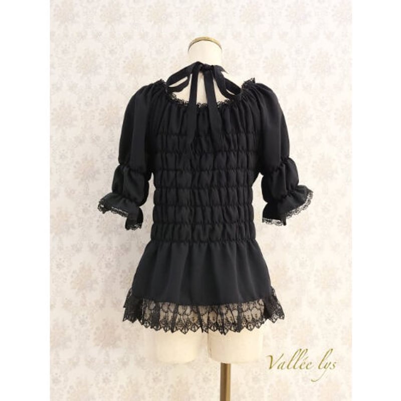 ATELIER PIERROT Vallée lys ブラウス 黒 ATELIER PIERROT Vallée lys ブラウス 黒