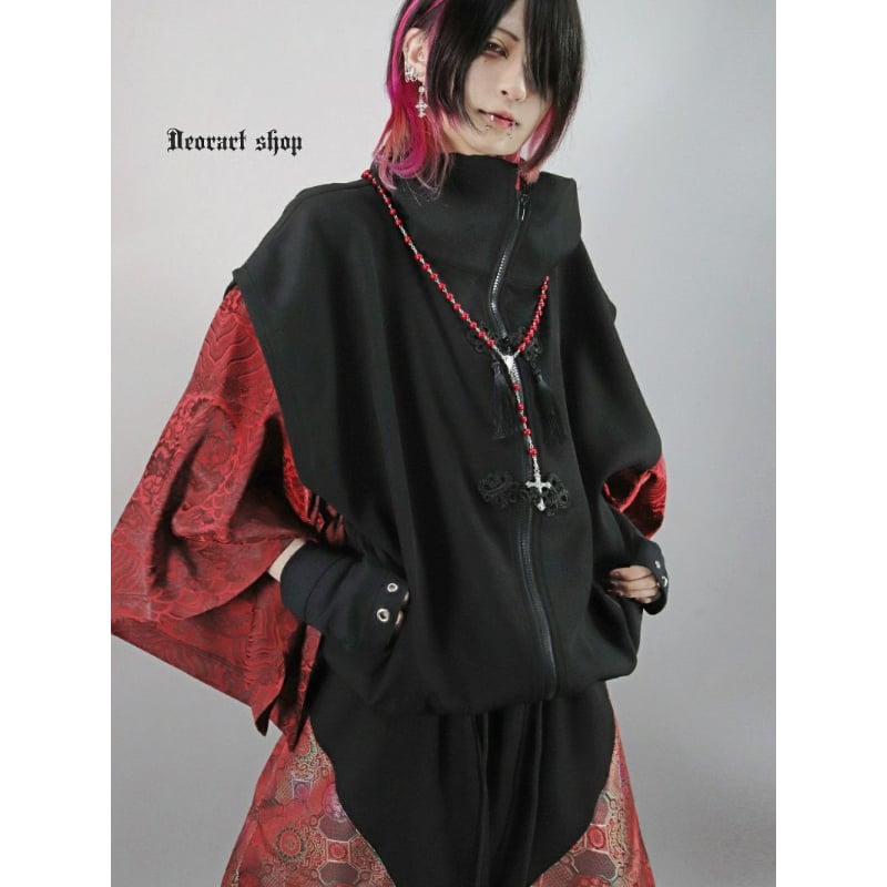 Deorart】【GOTH CHINA】ワイド五分袖・チャイナシャツ [ 中華柄 ]（DRT