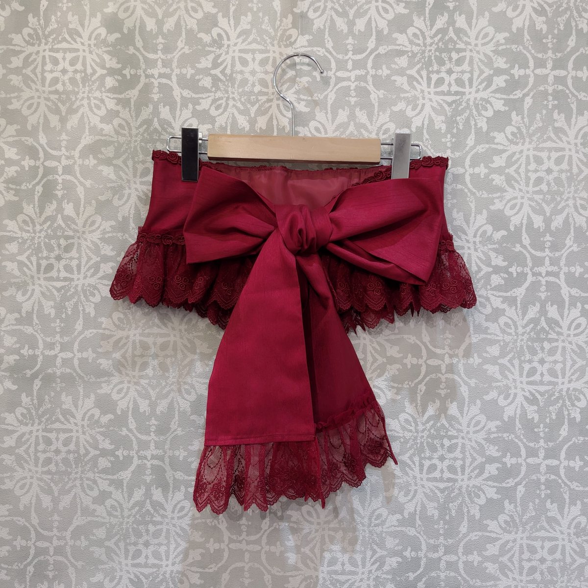 【Enchantlic Enchantilly】ローズレースリボンコルセット ローズレースリボンコルセット（ビィジョナリーブルー×黒レース