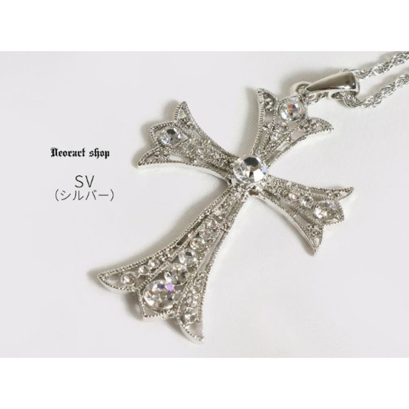 Deorart】ラインストーン・クロスモチーフ ネックレス＆ペンダント