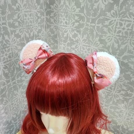 【Royal Princess Alice】Skull Psycho Strawberry Spinコラボ　クマ耳クリップ【即納品】