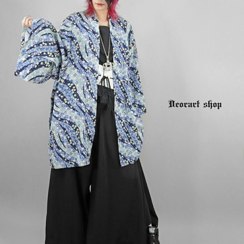 Deorart】和柄 法被(はっぴ)ガウン・カーディガン [ 流水 ]（BY7102