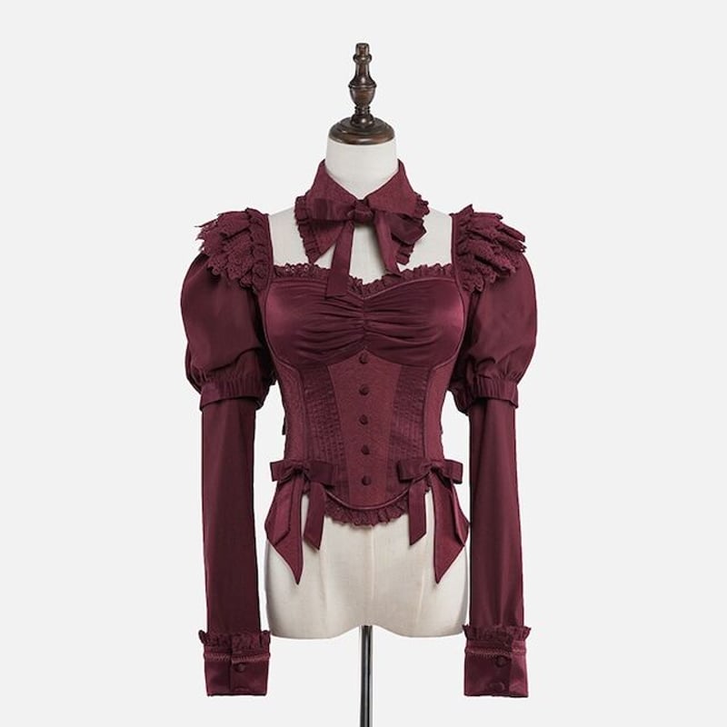 【新品未使用】星箱Works 真夜中の囁きセットアップ・髪飾り・パニエセット 星箱Works】 真夜中の囁き 2wayトップス/P22113310【お取り寄せ