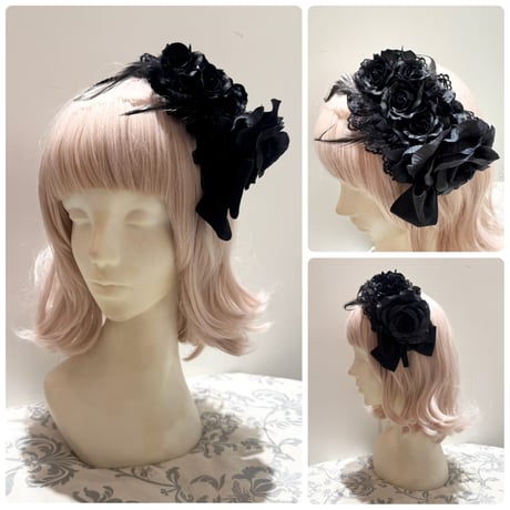 ミハエルネグリンの立体薔薇レース付きカチューシャ ミハエルネグリンの立体薔薇レース付きカチューシャ ミハエル