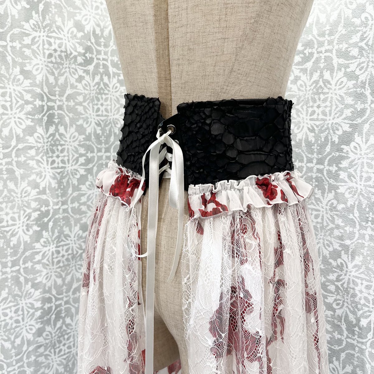 h.NAOTO】 Blood Rose Dragon leather Lace corse h.NAOTO】 Blood Rose Dragon leather Lace corse