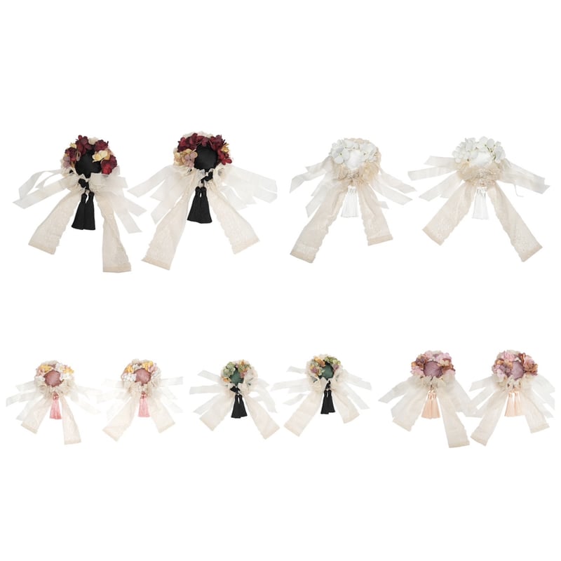 星箱Works】 繁花集 お団子クリップ式コサージュ/P37502019【お