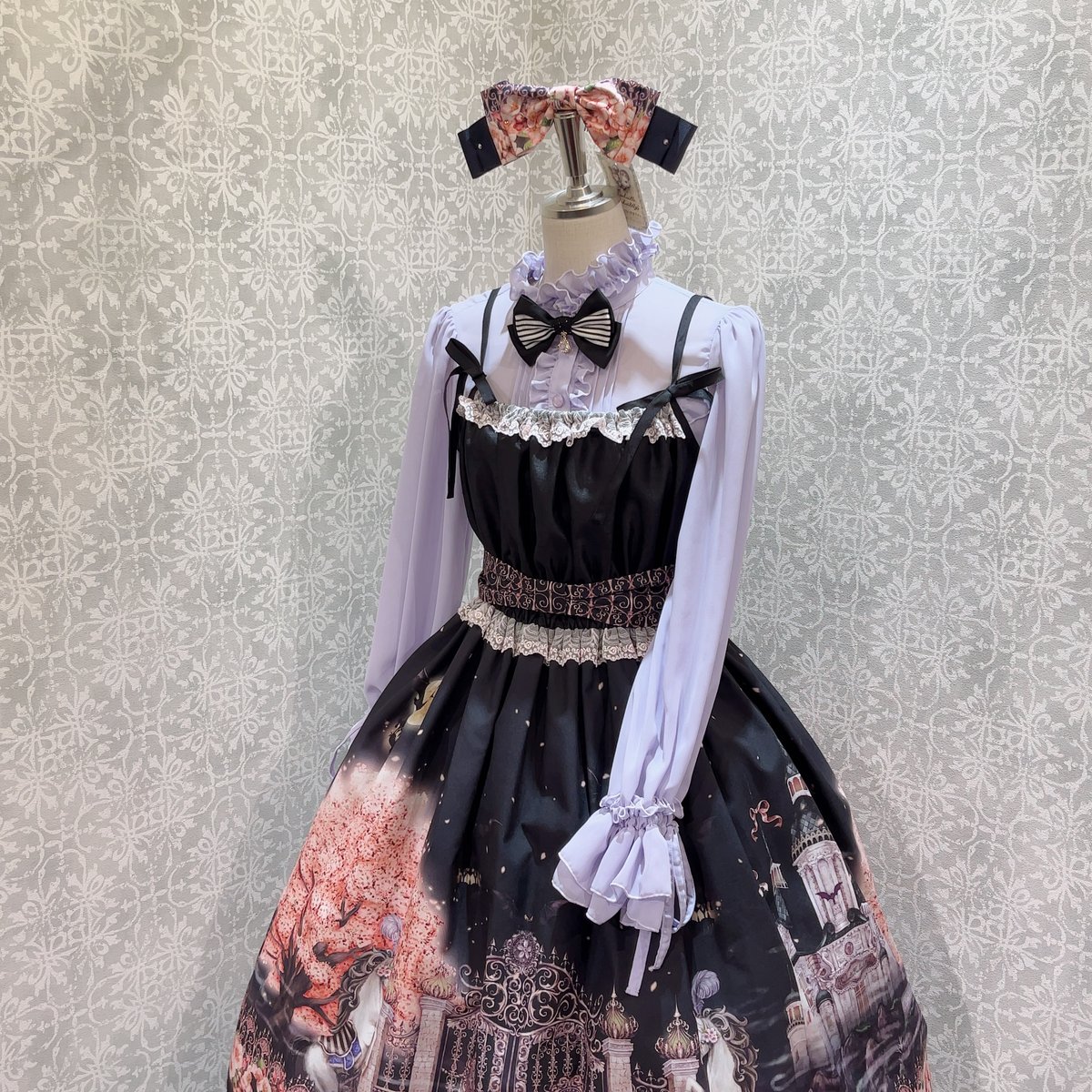 Enchantlic Enchantilly】幻影桜城〜夢幻の一角獣〜リボンブローチ 