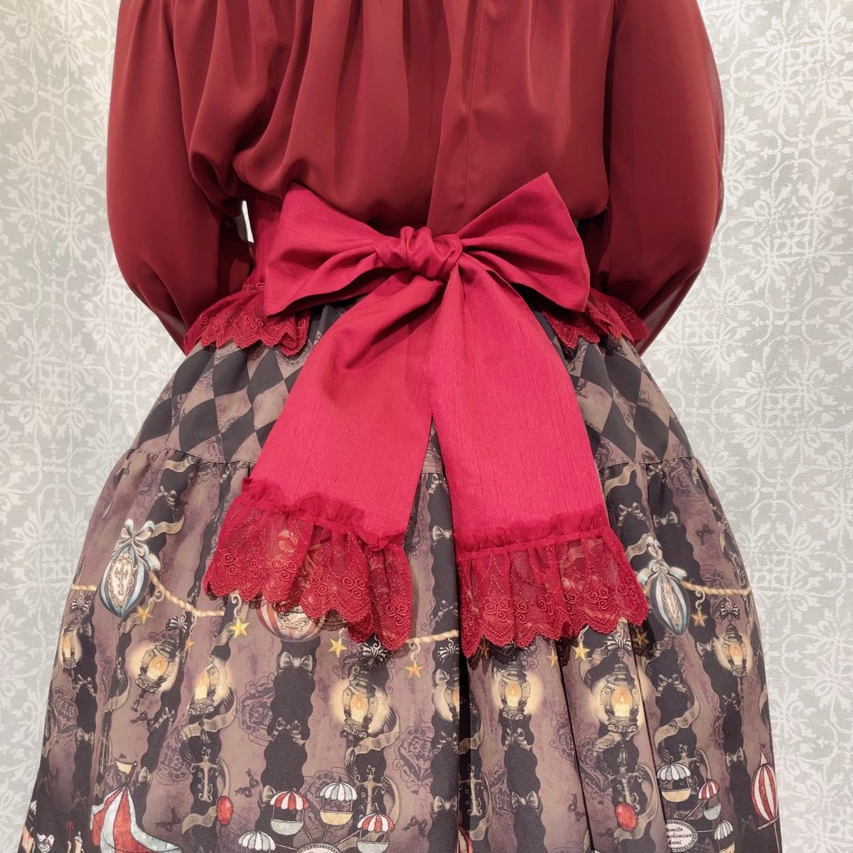 Enchantlic Enchantilly】チュールレースリボンコルセット(薔薇