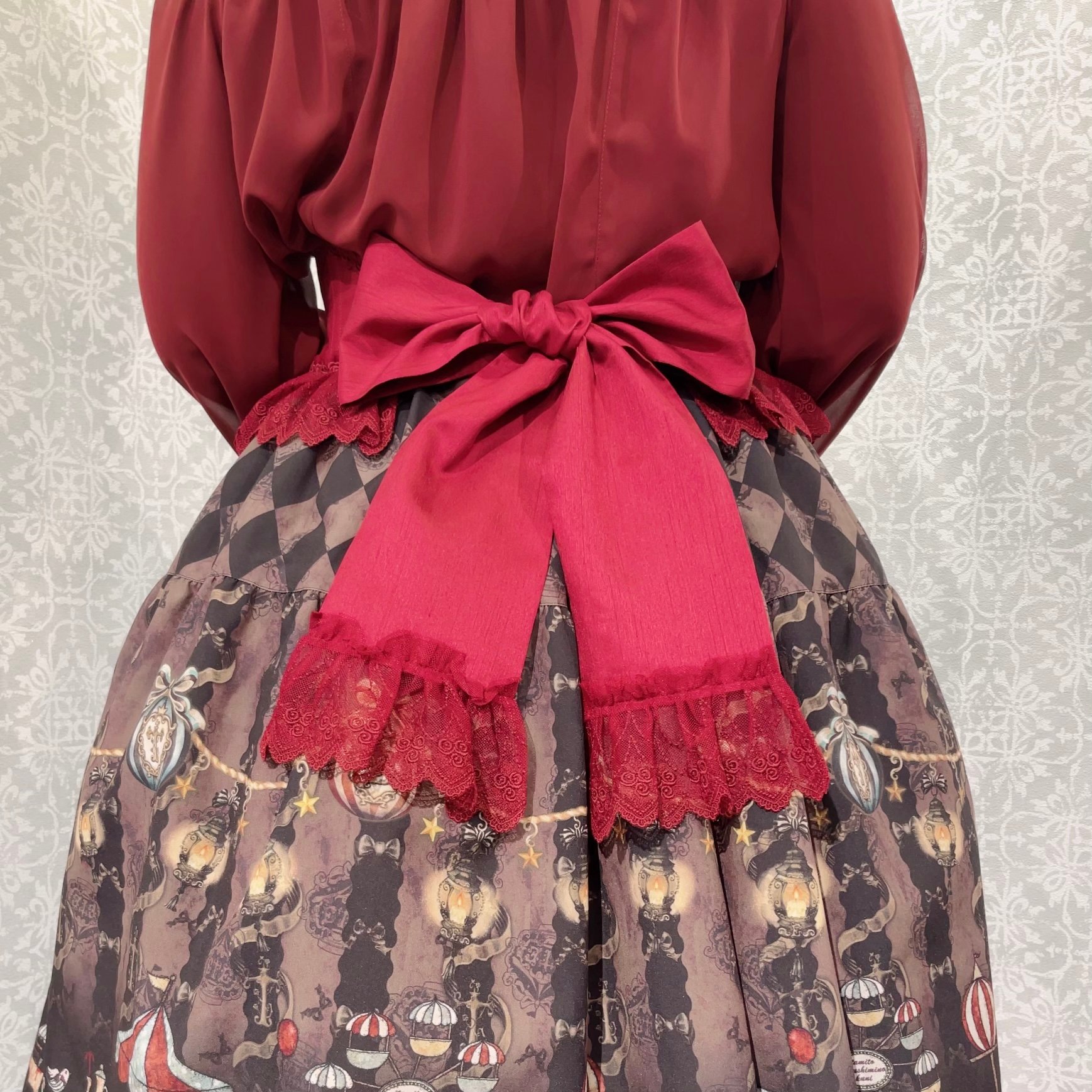 Enchantlic Enchantilly】チュールレースリボンコルセット(薔薇