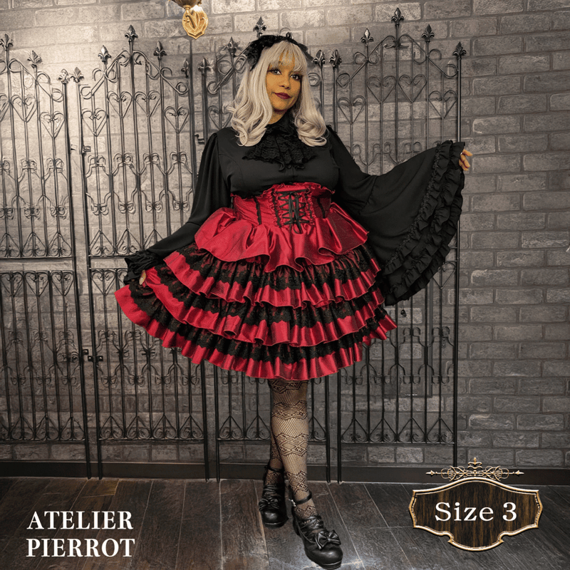 ATELIER PIERROT☆コルセット/ブラック ATELIER-PIERROT】Bustle Corset Dress Rose Jacqu