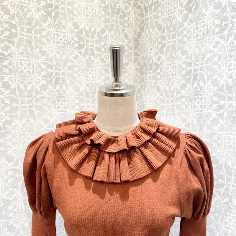 星箱Works】たっぷりフリルのパフスリーブニット/O38113259 | KIST ONL