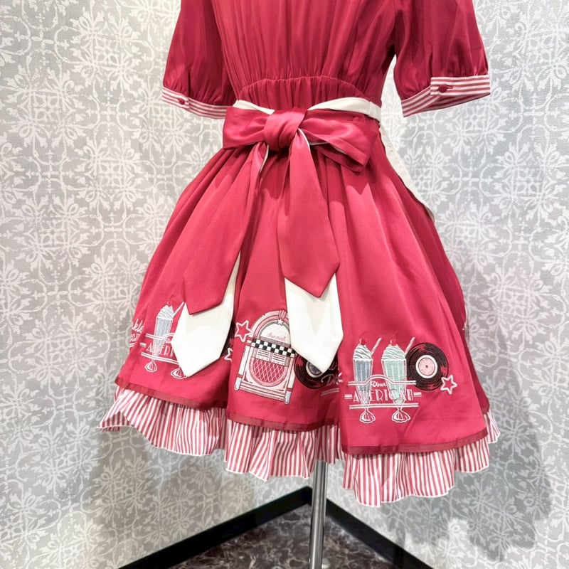 Amavel Dreaming Diner エプロン付きワンピース レッド Amavel】Dreaming Diner エプロン付きワンピース/125170595 |