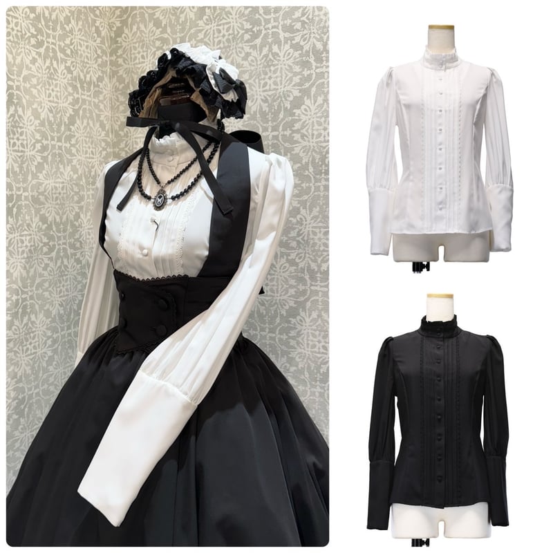 BLK/S/肩タックブラウス Sheglit】 