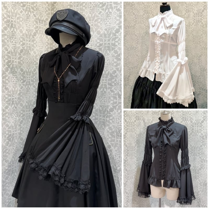 ATELIER-PIERROT】Stand Collar Princess Sleeve B