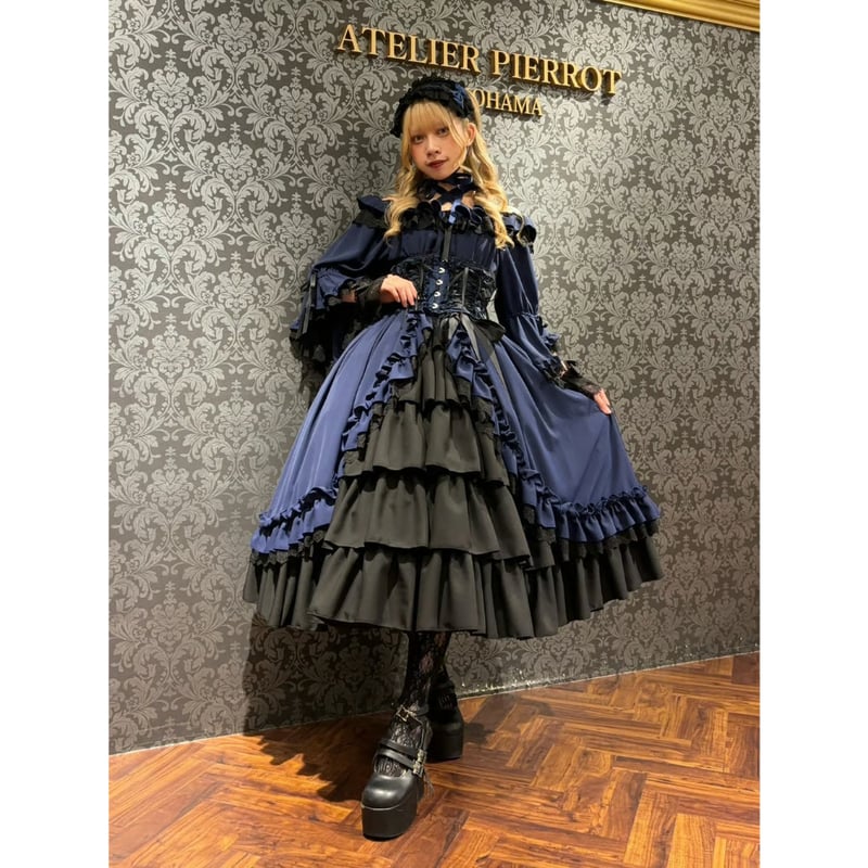 ATELIER-PIERROT/Vallée lys】Nocturne Noir Dress