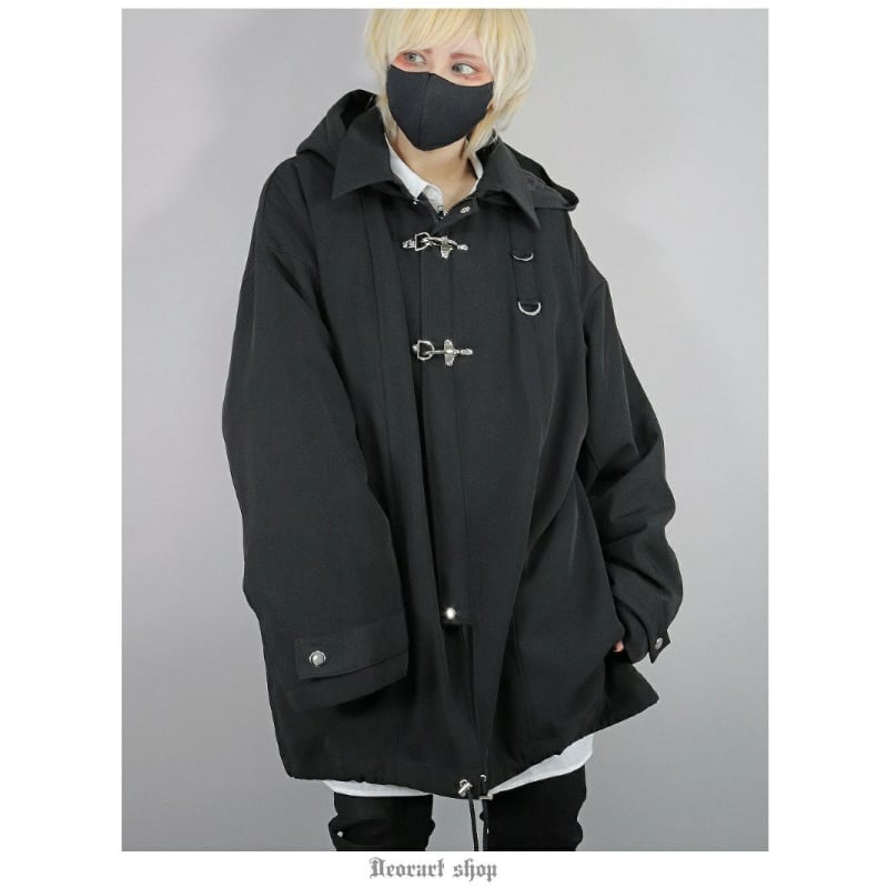 Deorart ファイアーマンバックル フード付 マントコート Deorart