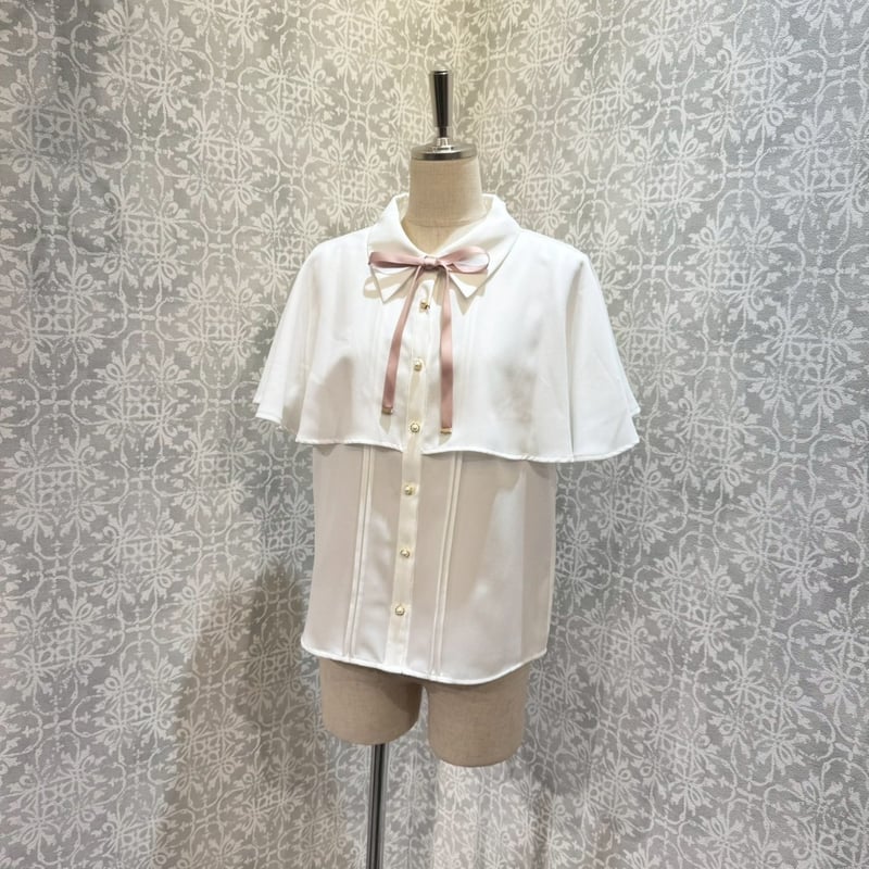 アマベル　フレアケープリボンタイブラウス Amavel】フレアケープリボンタイブラウス/125310527 | KIST