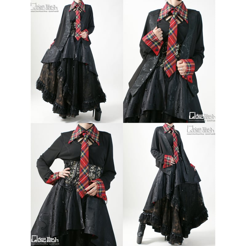 Qutie Frash ネクタイ付き着物袖ブラウス USED】パフブラウス