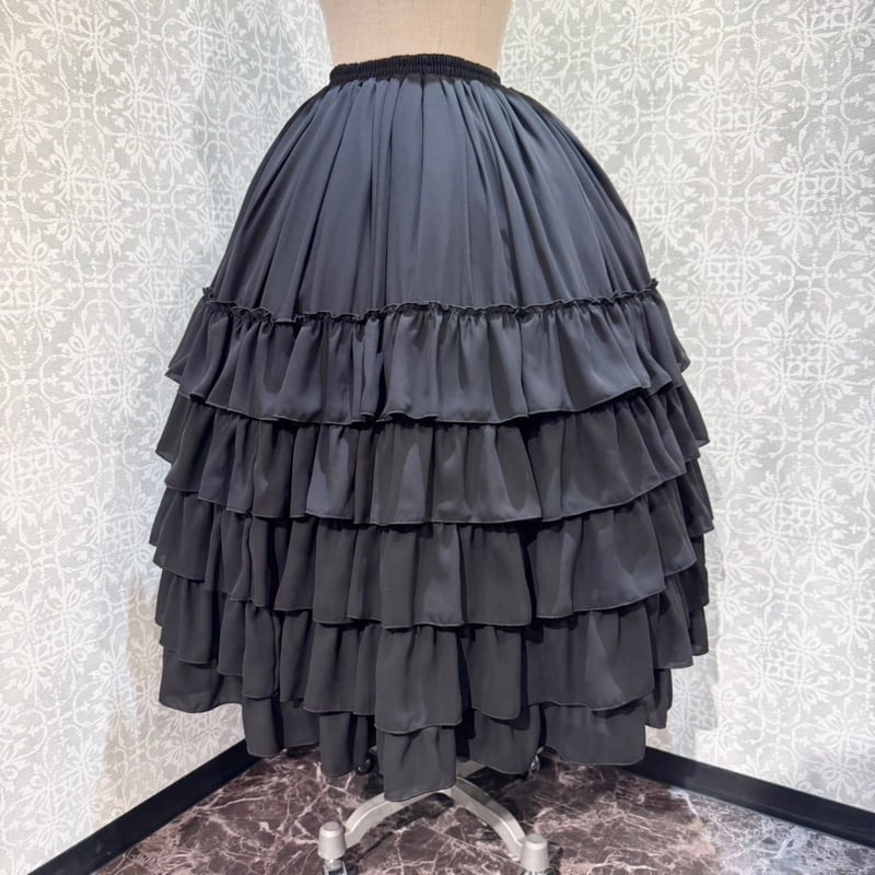 ATELIER-PIERROT】Midnight Cascade Long Skirt/TS