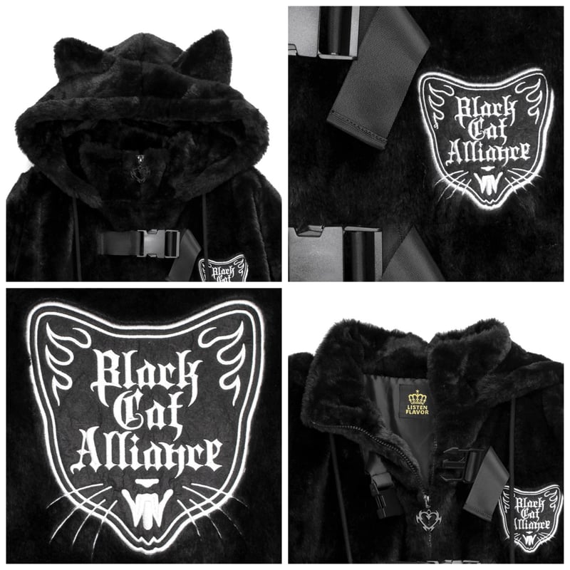 LISTEN FLAVOR】猫耳黒猫同盟ファーブルゾン（2520457） | KIST ON