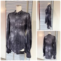 【h.NAOTO】 Silk Jacquard dyed Blouse/CNF28-H227