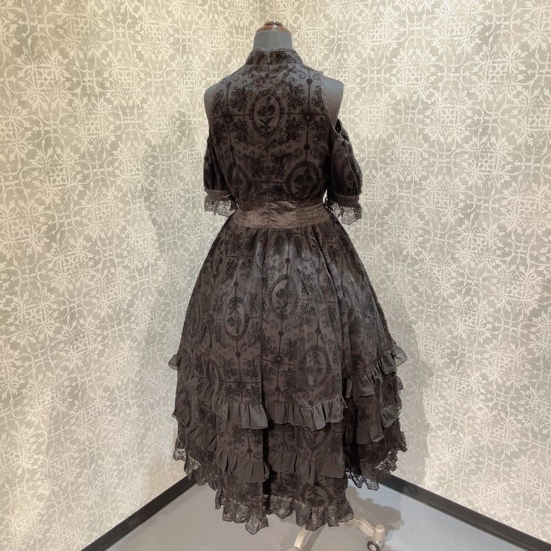 星箱Works】ダマスクチャーム オープンショルダーワンピース/A24A01097