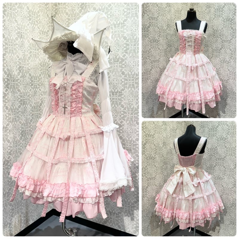 h.NAOTO】Bird Cage Dress/CNF37-O021 WH-PK/M | K h.NAOTO】Bird Cage Dress/CNF37-O021 WH-PK/M | K
